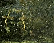 Carl Wilhelmson vid fadrens gravar oil painting reproduction
